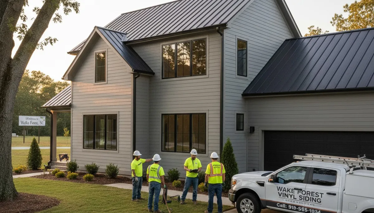 Professional vinyl siding installation on home exterior in Raleigh, NC